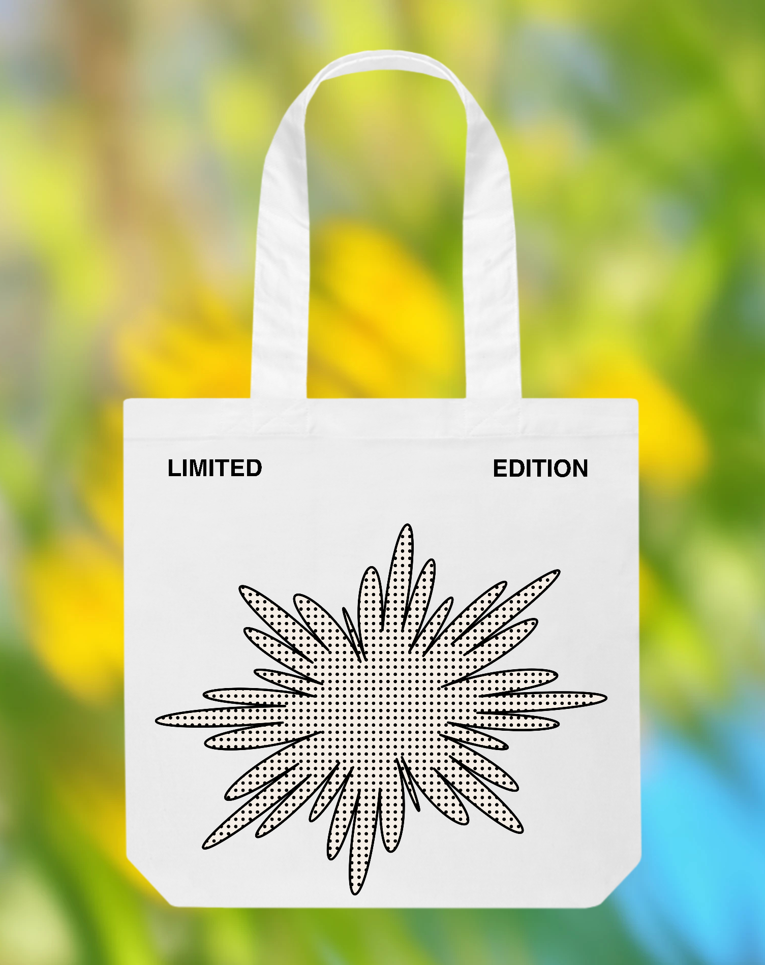 Template Limited Edition Tote Bag Design Black White