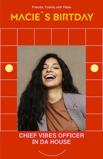 Template Vibrant Orange Birthday Bash Poster Template