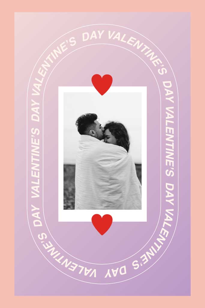 Romantic Valentine's Day Poster with Pink Hues