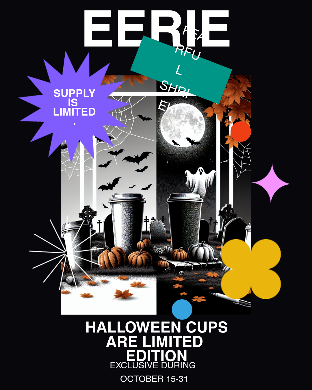 Limited Edition Halloween Cup Ad in Purple