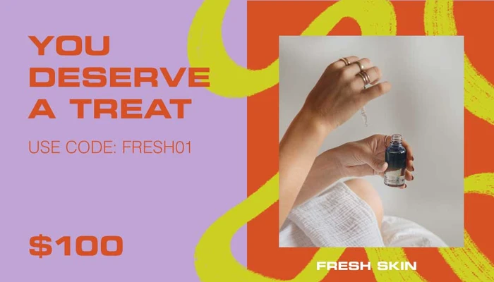 Template Lavender Bliss Skincare Voucher Design Template