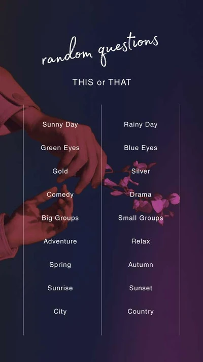 Template Navy and Pink Interactive Choices Social Post