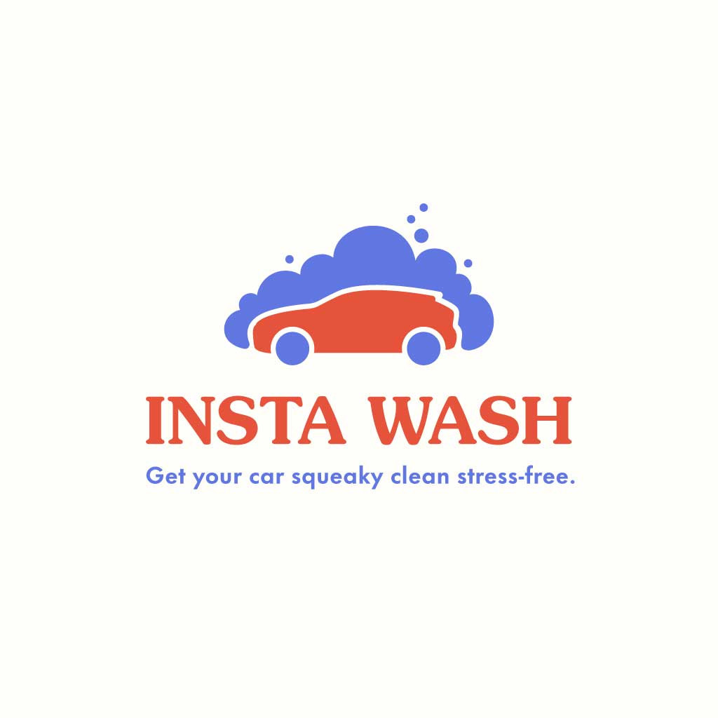 Template Squeaky Clean Car Wash Service Ad Poster