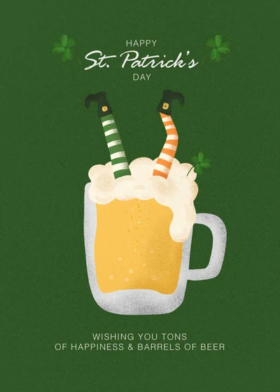 Template Cheerful Green St. Patrick's Day Poster Design