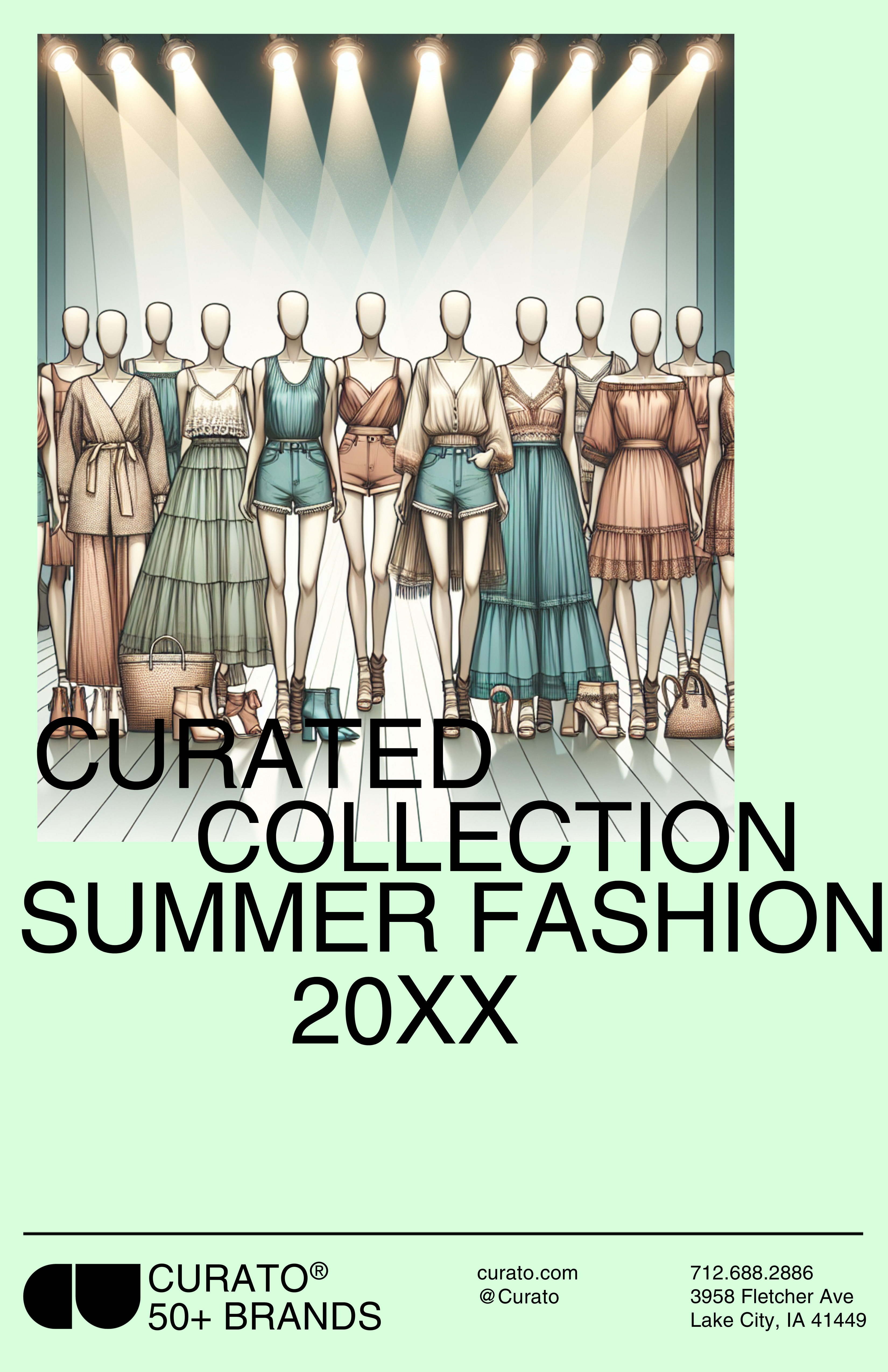 Chic Beige Summer Fashion Poster Design