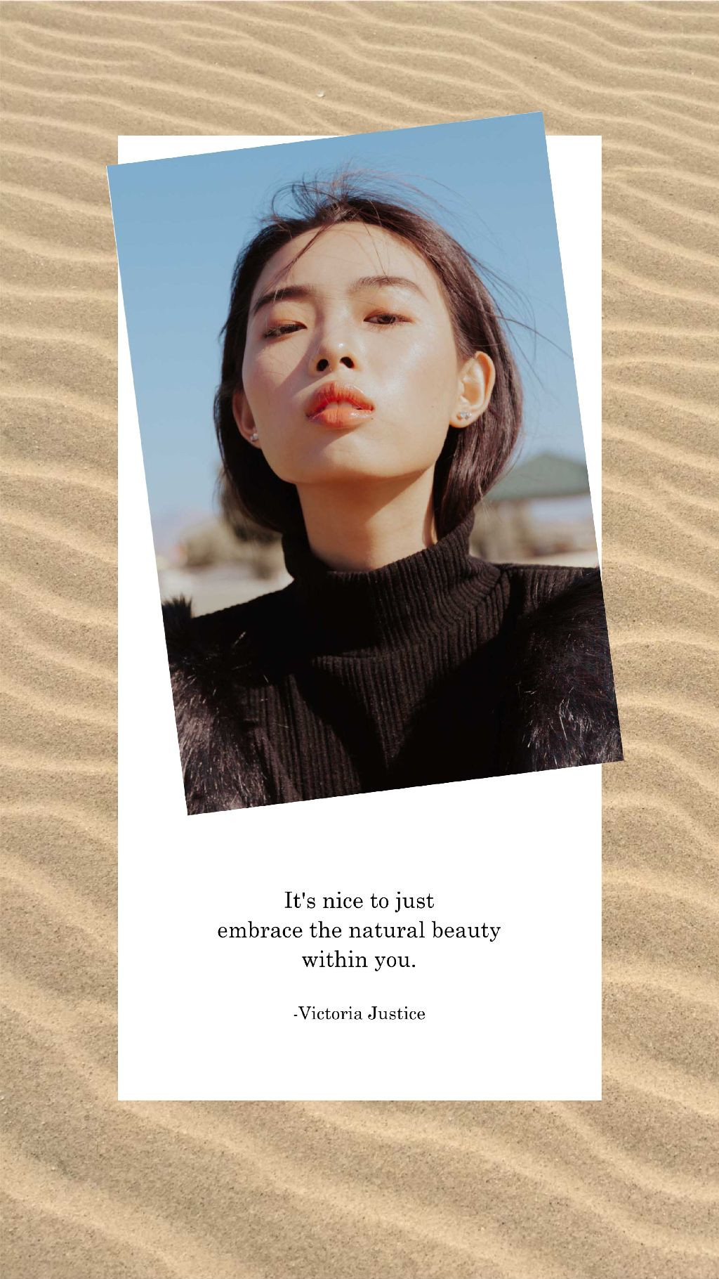 Template Chic Sand Tones Fashion Poster Design