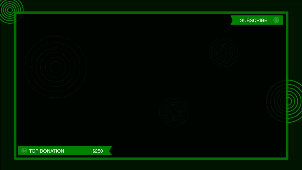 Sleek Green Black Streaming Overlay Template