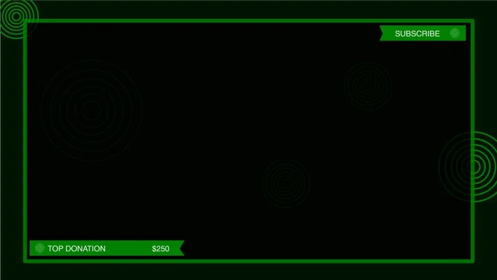 Template Sleek Green Black Streaming Overlay Template