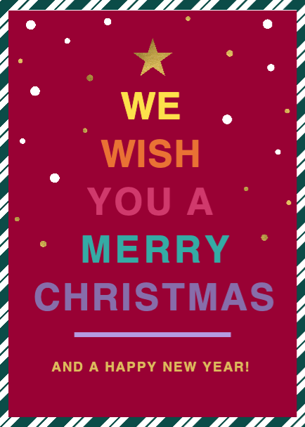 Template Joyous Holiday Wishes Red Christmas Poster