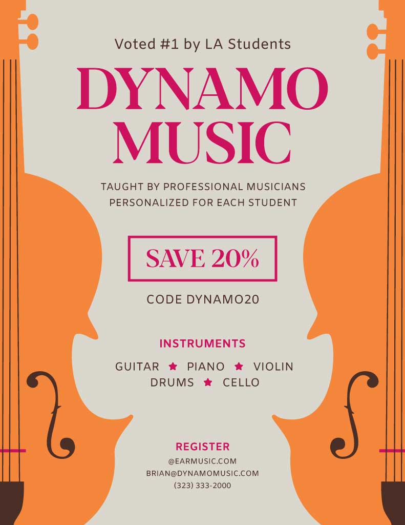 Orange Melody Dynamo Music Poster