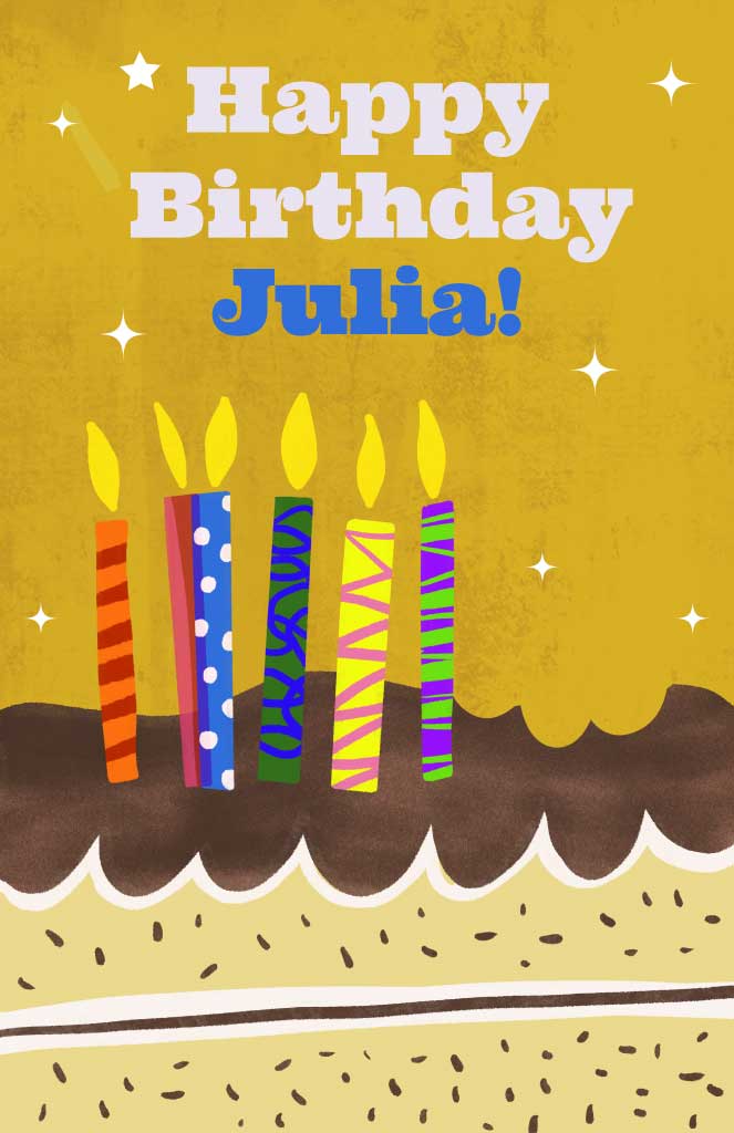 Cheerful Birthday Greeting Poster with Vibrant Yellow