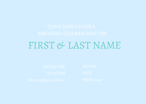 Elegant Navy Birthday Invitation Post Design