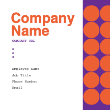 Orange and Purple Business Card Template