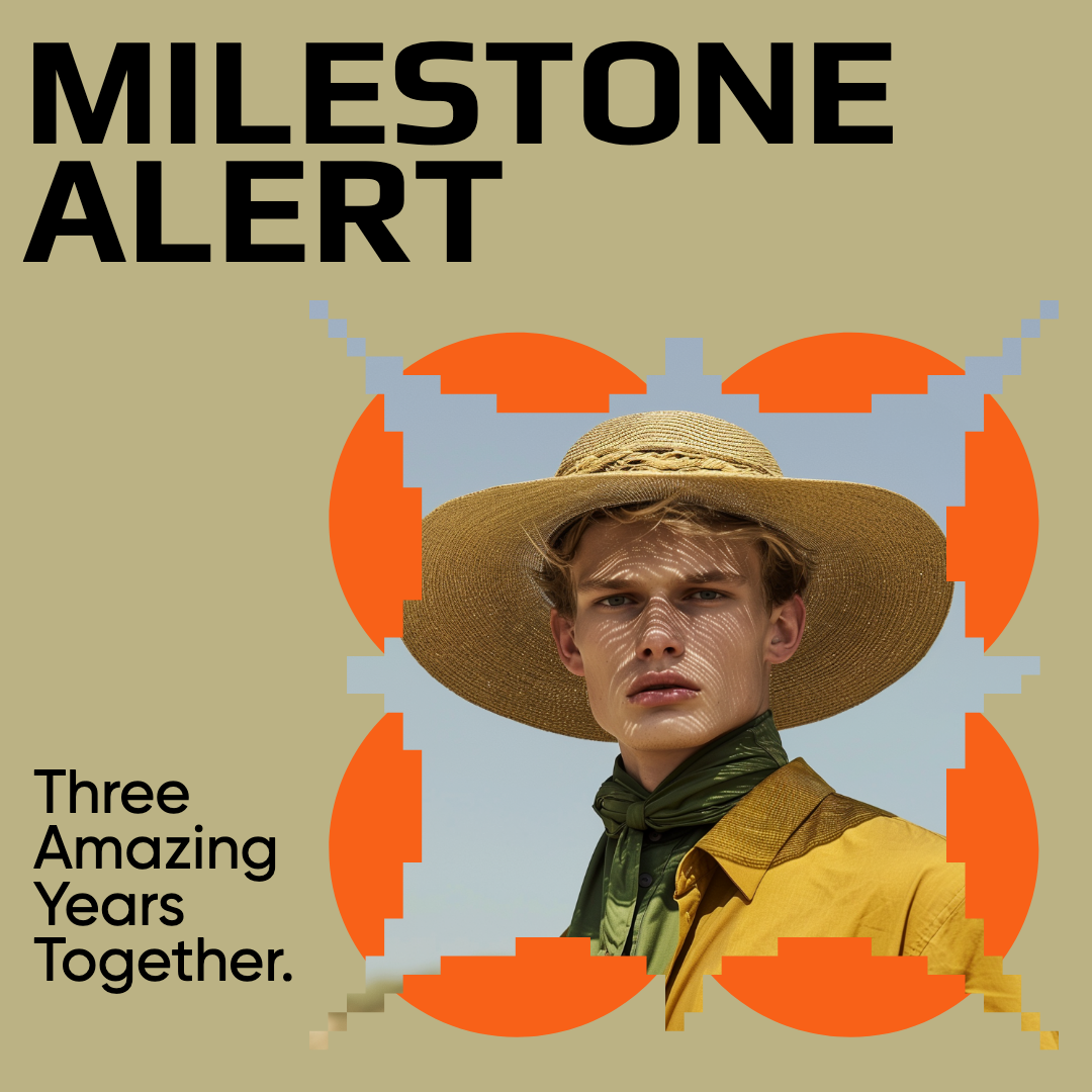 Orange Celebration Instagram Square Post Summarized Milestone