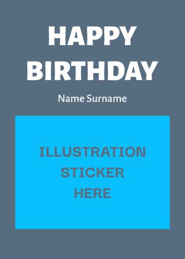 Chic Blue Birthday Celebration Poster Template