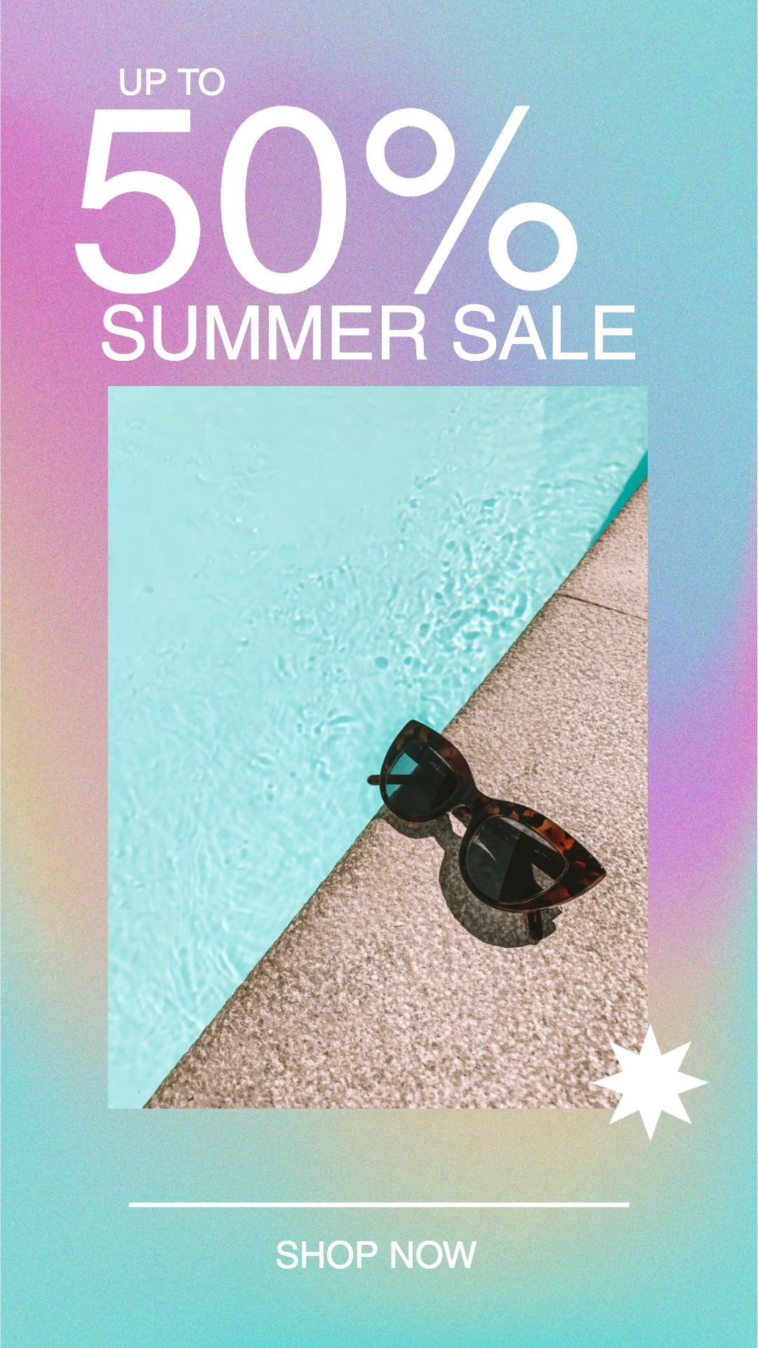 Sizzling Summer Sale Ad Aqua and Pink