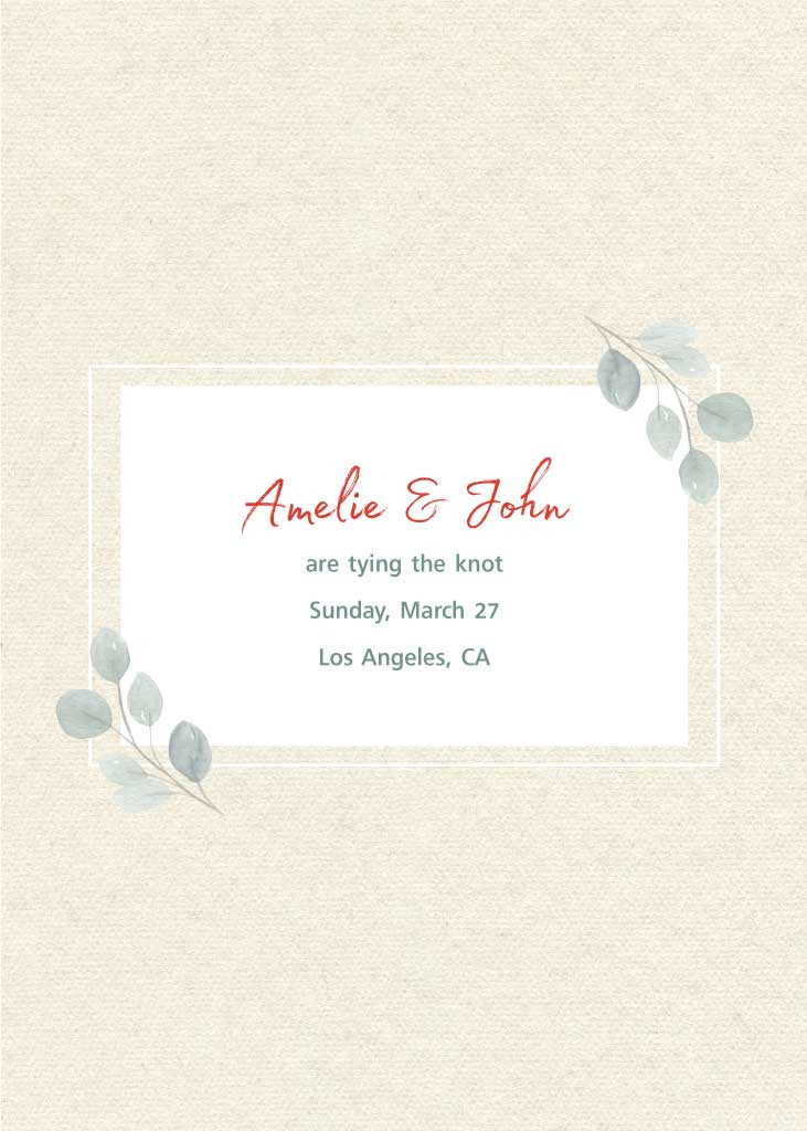 Template Elegant Wedding Invitation Post with Neutral Tones