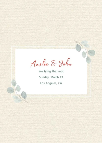 Template Elegant Wedding Invitation Post with Neutral Tones