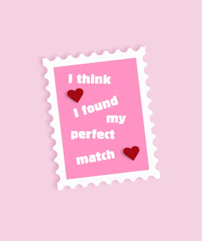 Template Charming Pink Love Stamp Voucher Design