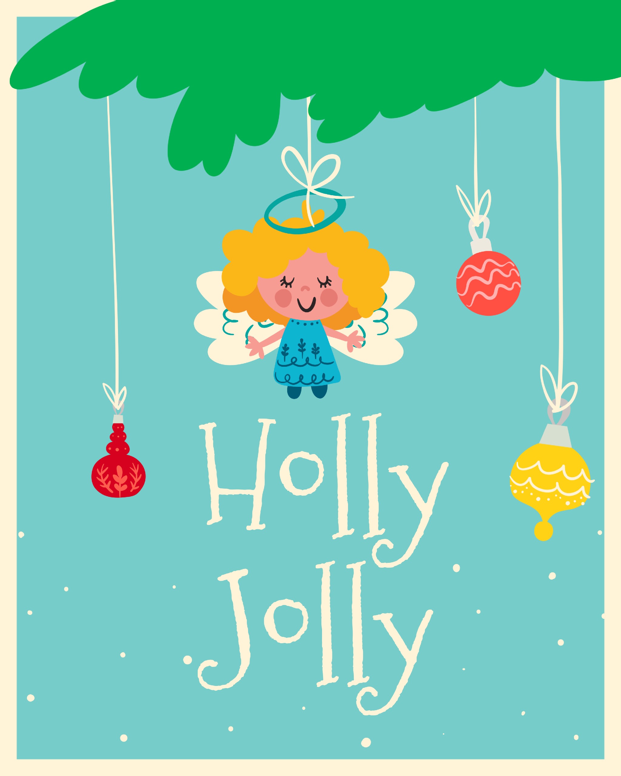 Charming Blue Holiday Season Poster Design