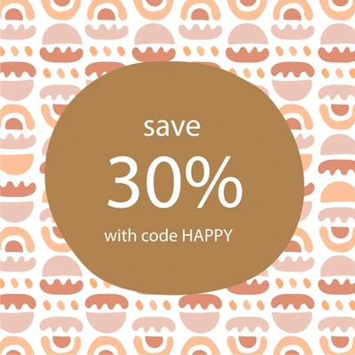Template Cheerful Peach Discount Ad Template Design