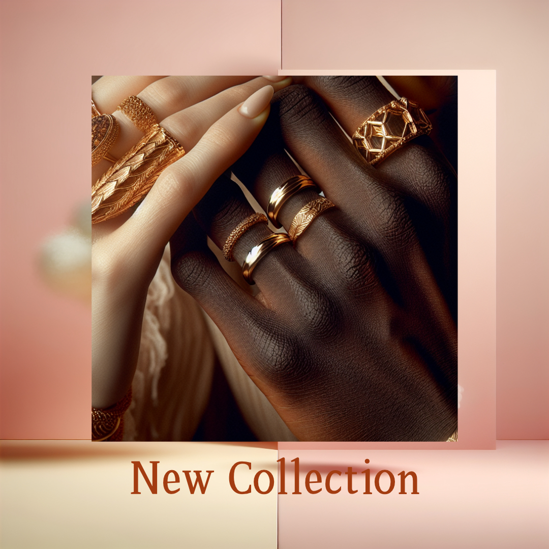 Chic Gold Jewelry Collection Ad Template