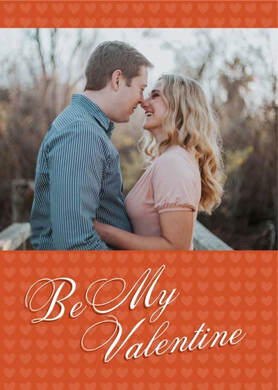 Template Romantic Valentine's Day Poster Template in Coral