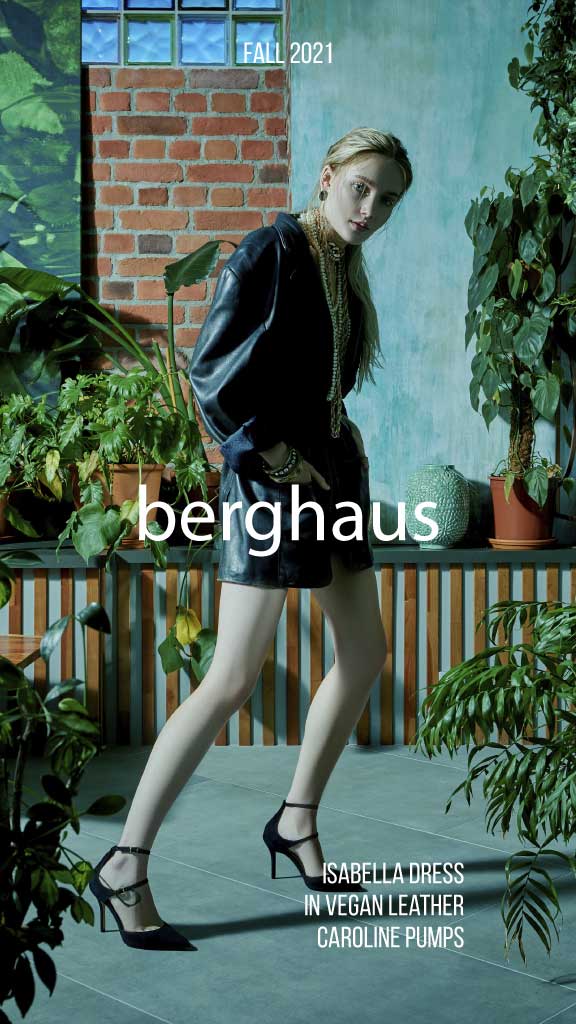 Elegant Fall Fashion Ad with Green and Blue Hues