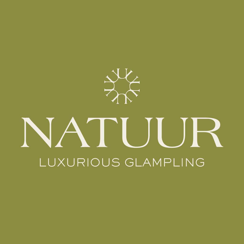 Template Olive Green Luxurious Glamping Poster Design