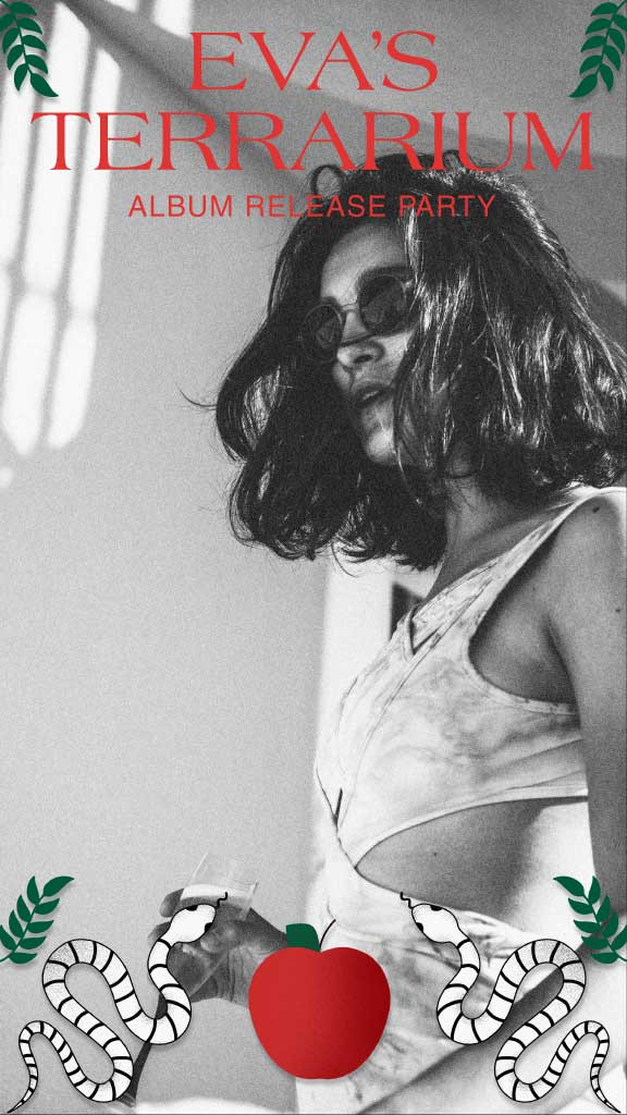 Template Trendy Monochrome Album Release Poster Design