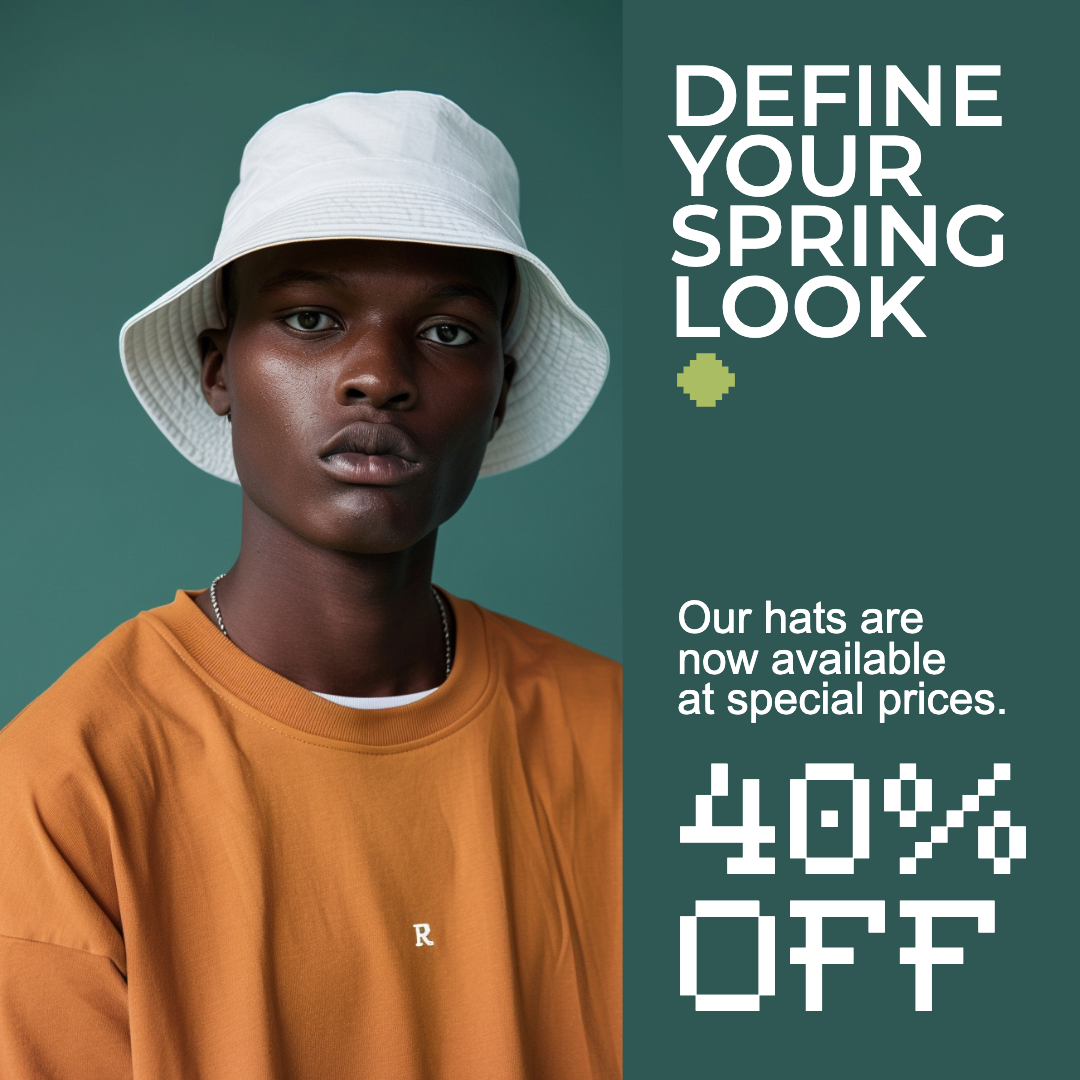 Template Stylish Instagram-Square Post in Green and White