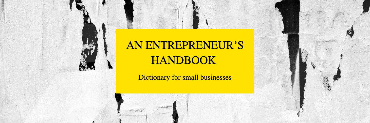 Bold Yellow Black Entrepreneur's Handbook Poster