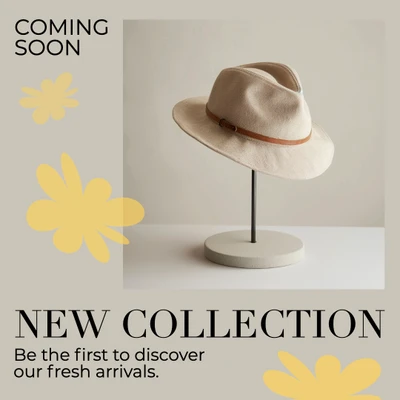 Template Stylish Beige Instagram-Square New Collection Post