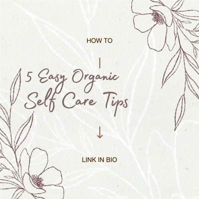 Template Elegant Beige Floral Wellness Post Design