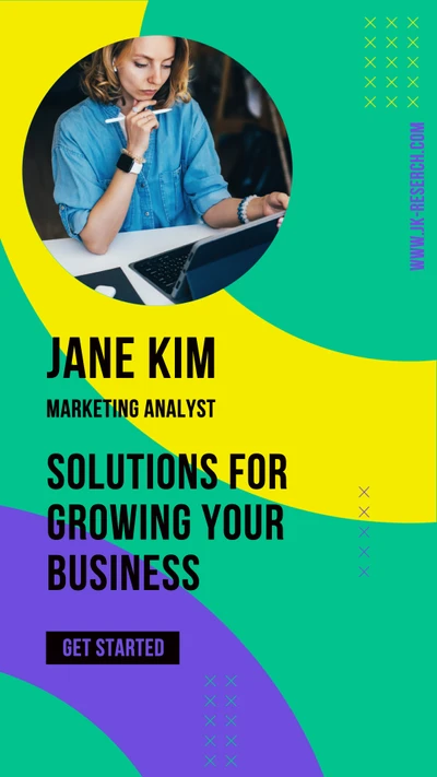 Template Vibrant Yellow and Green Marketing Poster