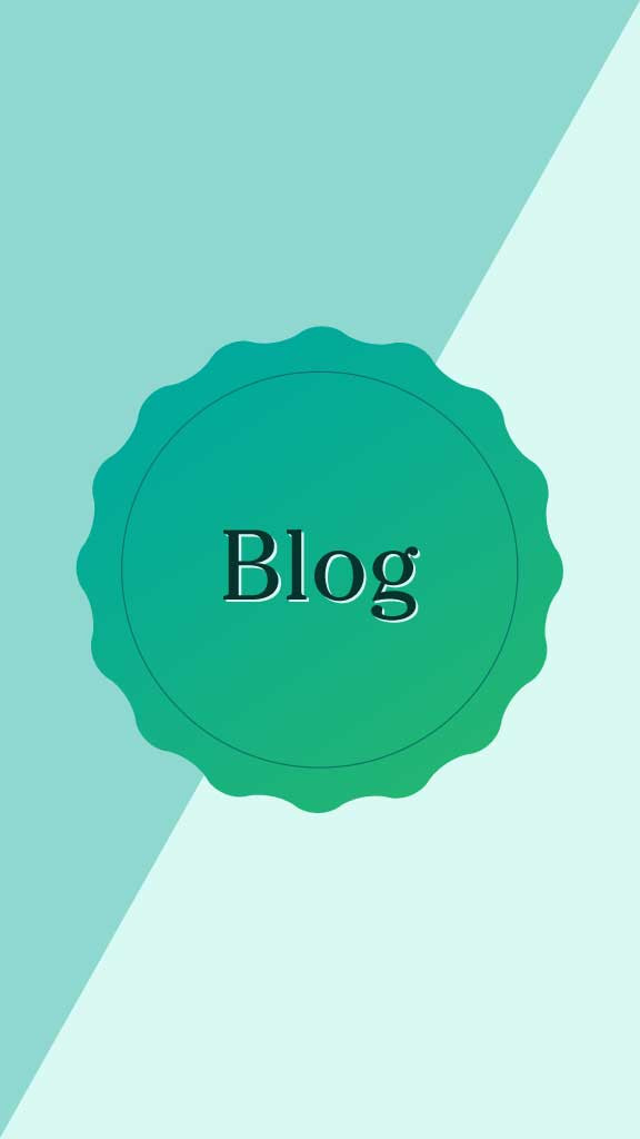 Template Teal Green Badge Style Blog Post Design