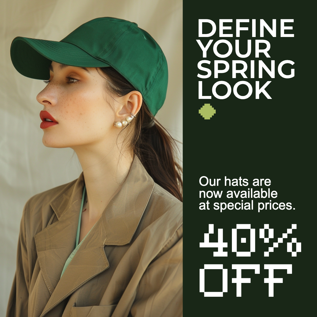 Template Stylish Green Instagram Square Spring Sale