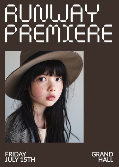 Template Chic Runway Premiere Invitation in Brown