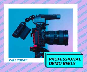 Eye-Catching Blue Video Camera Ad Template