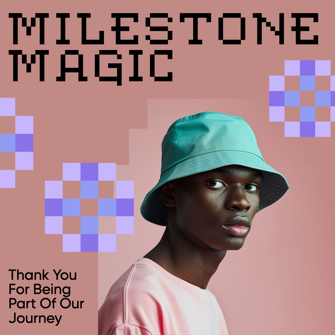 Milestone Magic Pink Instagram Post