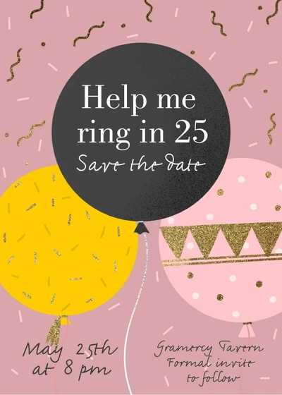 Template Chic Pink and Gold Birthday Invitation Poster