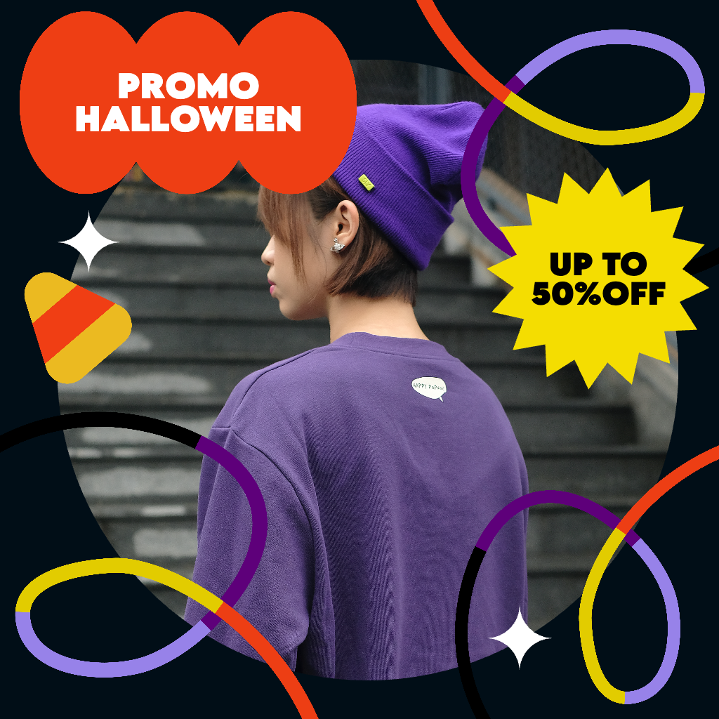 Halloween Sale Instagram Post with Purple Vibrance