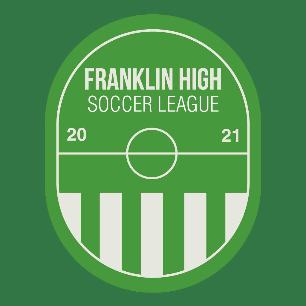 Green and White Soccer League Poster