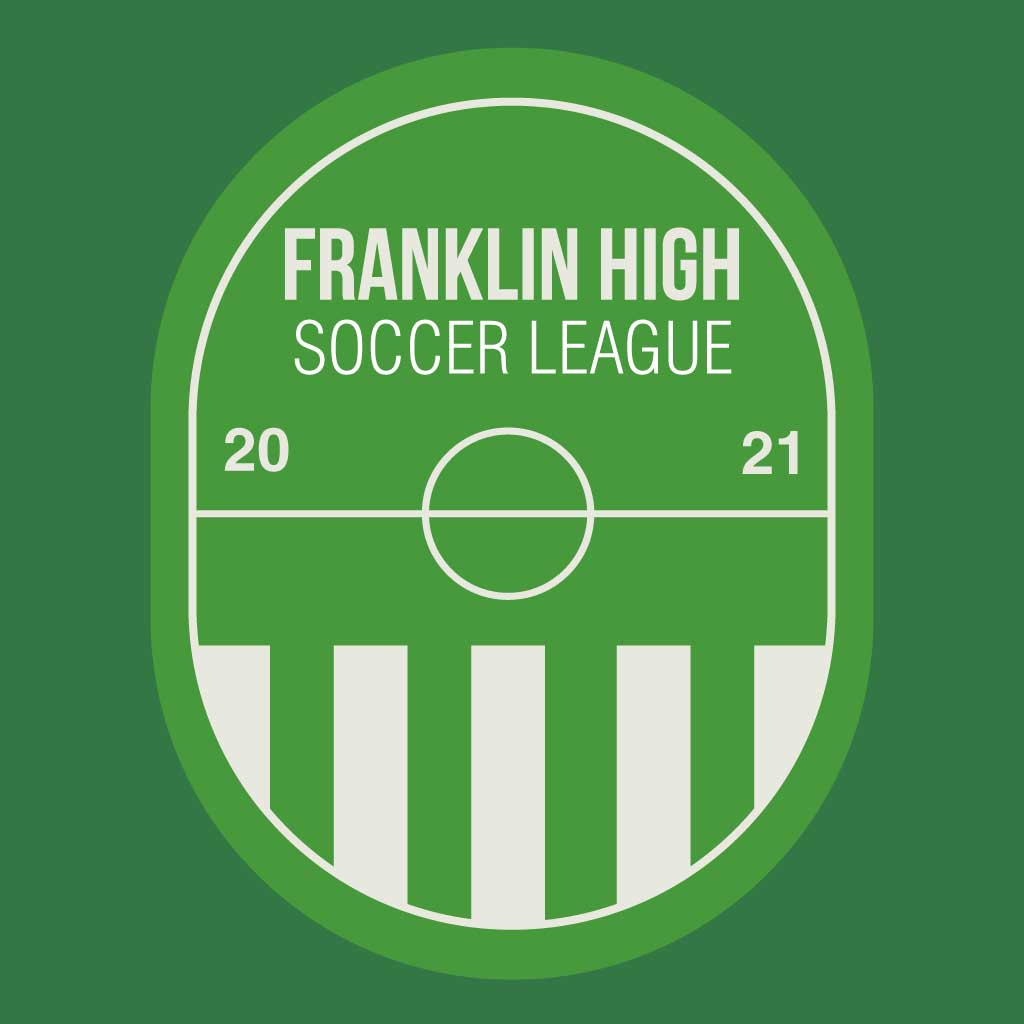 Template Green and White Soccer League Poster