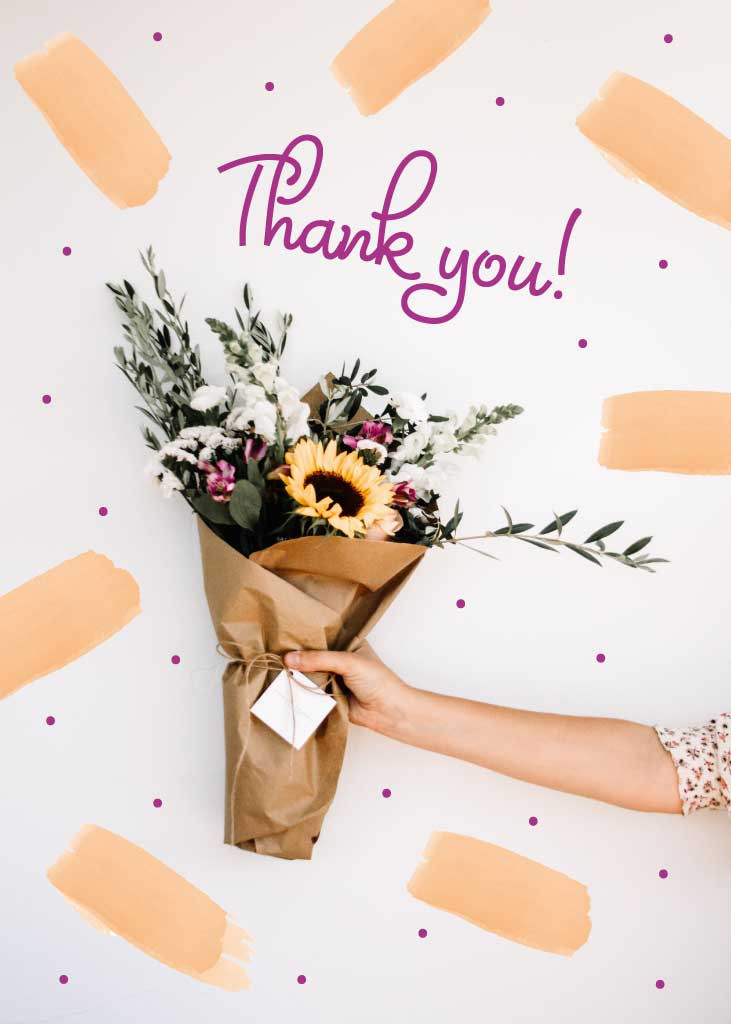 Template Elegant Appreciation Postcard Design with Pastel Palette