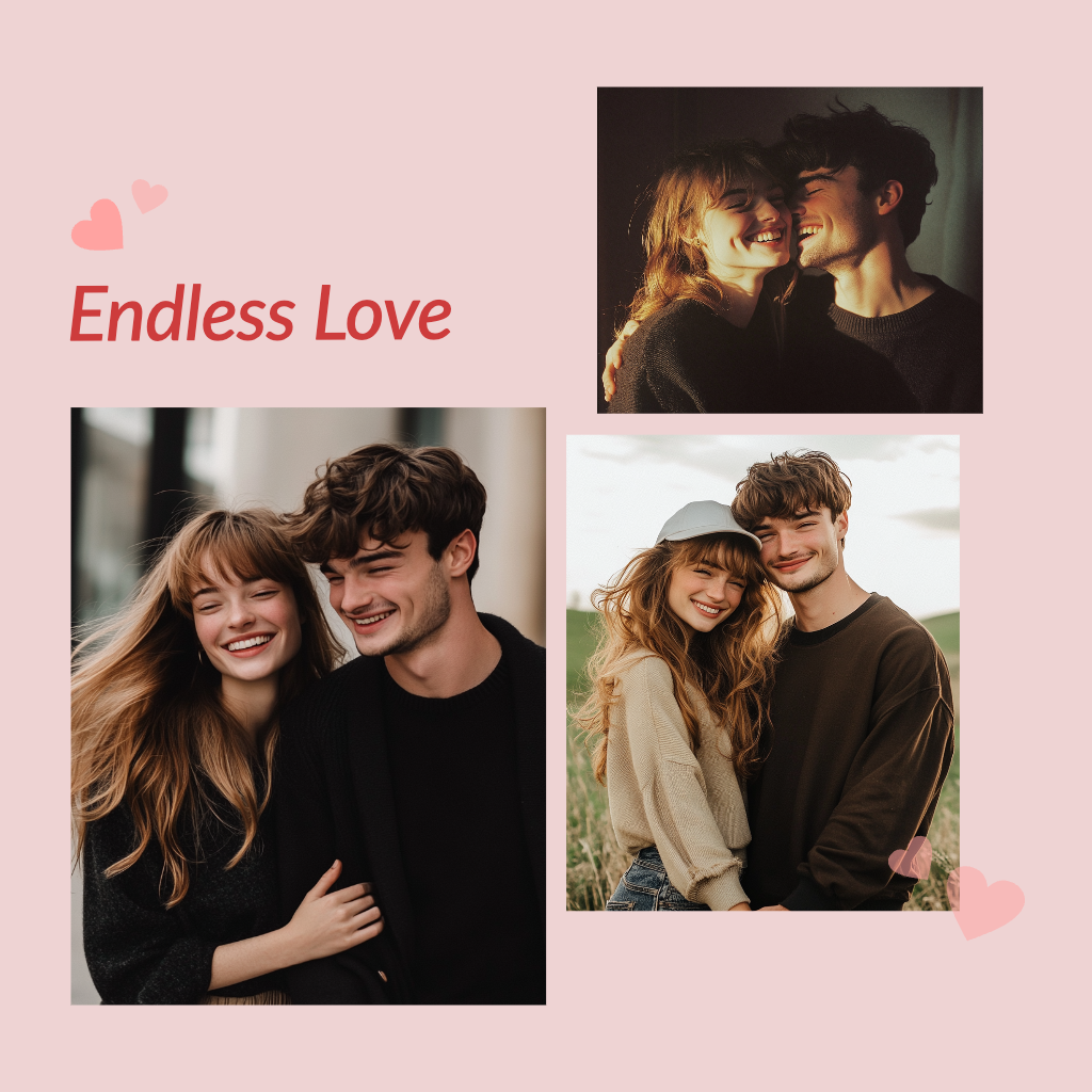Template Charming Romantic Instagram Post in Pink