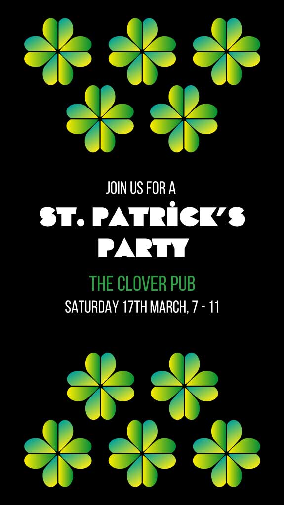 Vibrant Green and Yellow St. Patrick's Party Poster