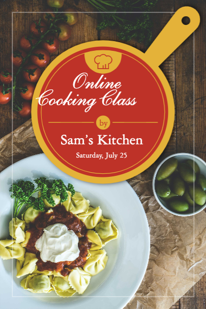 Culinary Delights Online Cooking Class Poster