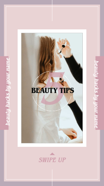 Elegant Pink Beauty Tips Instagram Post