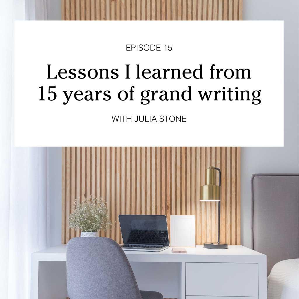 Template Chic White Podcast Episode Poster Design